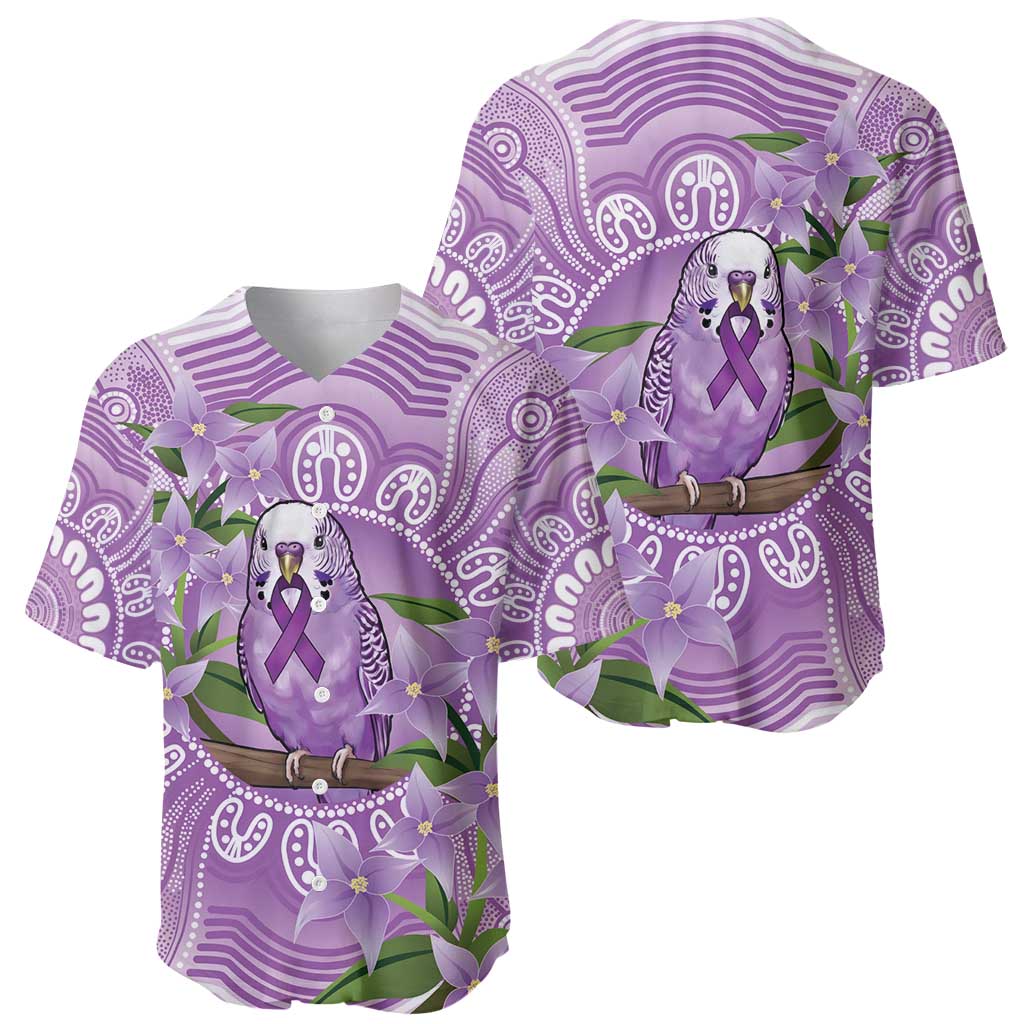 Epilepsy Awareness Budgerigar Australia Baseball Jersey Budgie Purple Ribbon Boronia Aboriginal - Aussie Hoodie