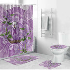 Epilepsy Awareness Budgerigar Australia Bathroom Set Budgie Purple Ribbon Boronia Aboriginal - Aussie Hoodie