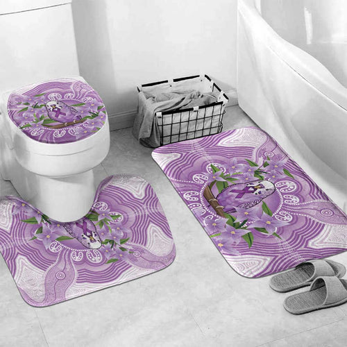 Epilepsy Awareness Budgerigar Australia Bathroom Set Budgie Purple Ribbon Boronia Aboriginal - Aussie Hoodie