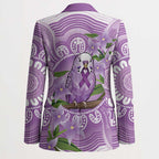 Epilepsy Awareness Budgerigar Australia Blazer Budgie Purple Ribbon Boronia Aboriginal - Aussie Hoodie