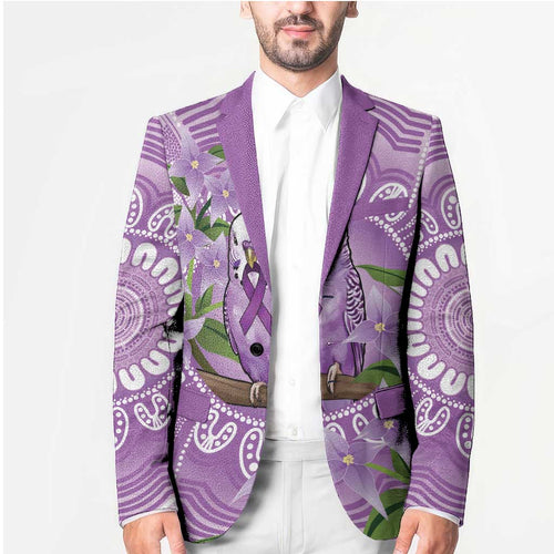 Epilepsy Awareness Budgerigar Australia Blazer Budgie Purple Ribbon Boronia Aboriginal - Aussie Hoodie