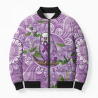 Epilepsy Awareness Budgerigar Australia Bomber Puffer Jacket Budgie Purple Ribbon Boronia Aboriginal - Aussie Hoodie