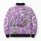 Epilepsy Awareness Budgerigar Australia Bomber Puffer Jacket Budgie Purple Ribbon Boronia Aboriginal - Aussie Hoodie