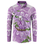 Epilepsy Awareness Budgerigar Australia Button Sweatshirt Budgie Purple Ribbon Boronia Aboriginal - Aussie Hoodie