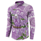 Epilepsy Awareness Budgerigar Australia Button Sweatshirt Budgie Purple Ribbon Boronia Aboriginal - Aussie Hoodie