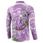 Epilepsy Awareness Budgerigar Australia Button Sweatshirt Budgie Purple Ribbon Boronia Aboriginal - Aussie Hoodie