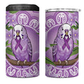 Epilepsy Awareness Budgerigar Australia 4 in 1 Can Cooler Tumbler Budgie Purple Ribbon Boronia Aboriginal - Aussie Hoodie