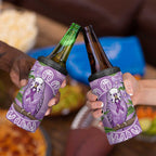 Epilepsy Awareness Budgerigar Australia 4 in 1 Can Cooler Tumbler Budgie Purple Ribbon Boronia Aboriginal - Aussie Hoodie