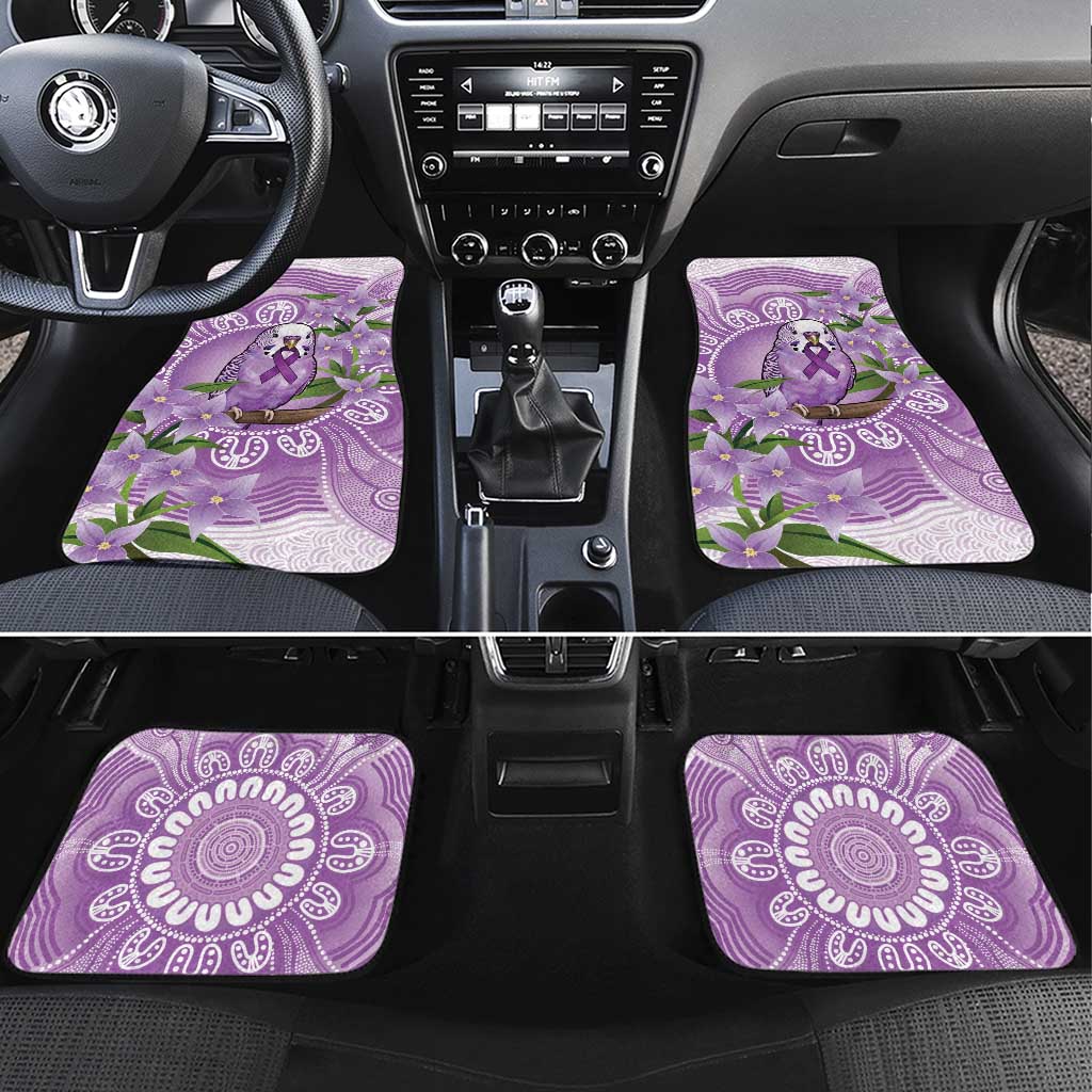 Epilepsy Awareness Budgerigar Australia Car Mats Budgie Purple Ribbon Boronia Aboriginal - Aussie Hoodie