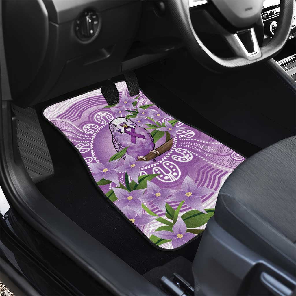 Epilepsy Awareness Budgerigar Australia Car Mats Budgie Purple Ribbon Boronia Aboriginal - Aussie Hoodie