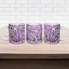 Epilepsy Awareness Budgerigar Australia Ceramic Mug Budgie Purple Ribbon Boronia Aboriginal - Aussie Hoodie