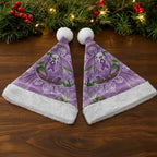 Epilepsy Awareness Budgerigar Australia Christmas Santa Hat Budgie Purple Ribbon Boronia Aboriginal - Aussie Hoodie