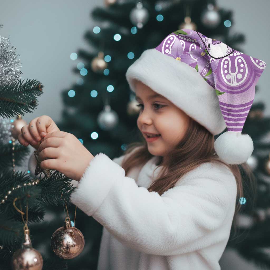 Epilepsy Awareness Budgerigar Australia Christmas Santa Hat Budgie Purple Ribbon Boronia Aboriginal - Aussie Hoodie