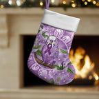 Epilepsy Awareness Budgerigar Australia Christmas Stocking Budgie Purple Ribbon Boronia Aboriginal - Aussie Hoodie