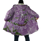Epilepsy Awareness Budgerigar Australia Cloak Budgie Purple Ribbon Boronia Aboriginal - Aussie Hoodie