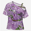 Epilepsy Awareness Budgerigar Australia Cross Shoulder Shirt Budgie Purple Ribbon Boronia Aboriginal - Aussie Hoodie