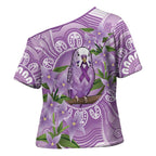 Epilepsy Awareness Budgerigar Australia Cross Shoulder Shirt Budgie Purple Ribbon Boronia Aboriginal - Aussie Hoodie