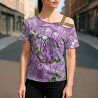 Epilepsy Awareness Budgerigar Australia Cross Shoulder Shirt Budgie Purple Ribbon Boronia Aboriginal - Aussie Hoodie