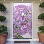 Epilepsy Awareness Budgerigar Australia Door Cover Budgie Purple Ribbon Boronia Aboriginal - Aussie Hoodie
