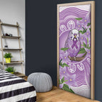 Epilepsy Awareness Budgerigar Australia Door Cover Budgie Purple Ribbon Boronia Aboriginal - Aussie Hoodie