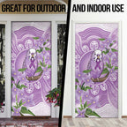 Epilepsy Awareness Budgerigar Australia Door Cover Budgie Purple Ribbon Boronia Aboriginal - Aussie Hoodie
