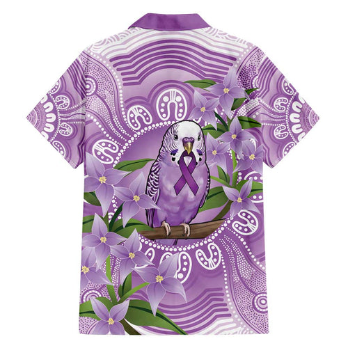 Epilepsy Awareness Budgerigar Australia Family Matching Long Sleeve Bodycon Dress and Hawaiian Shirt Budgie Purple Ribbon Boronia Aboriginal - Aussie Hoodie