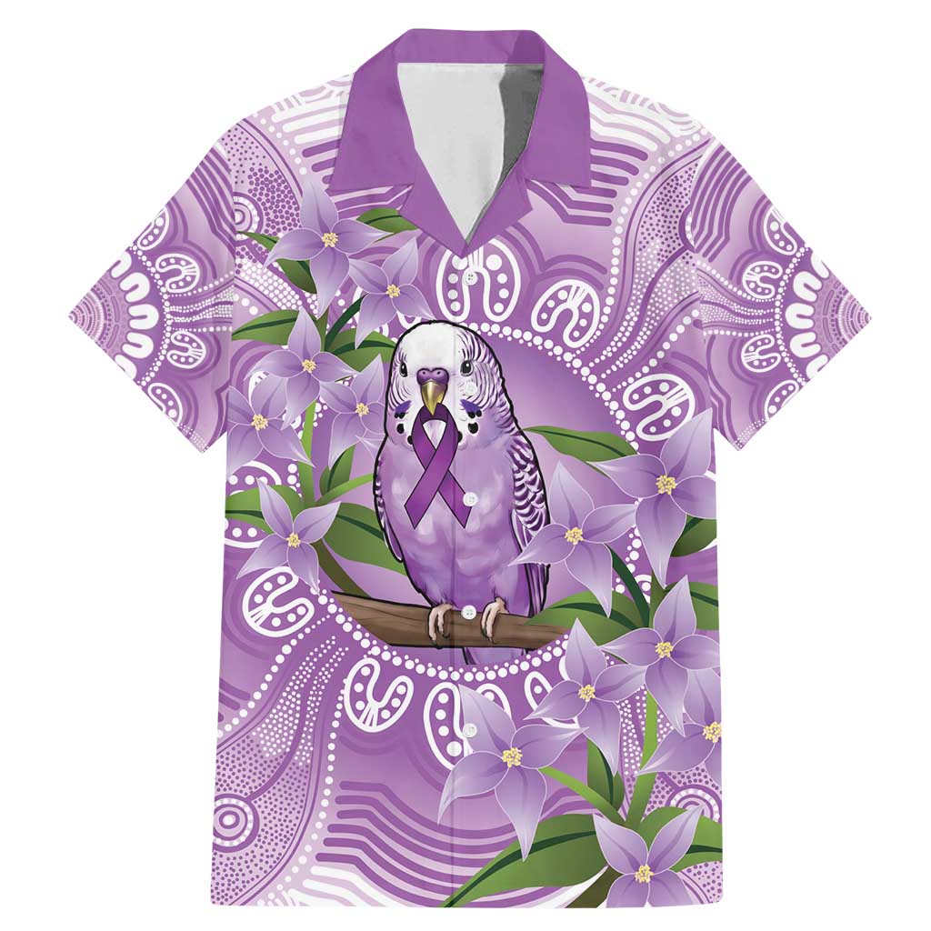 Epilepsy Awareness Budgerigar Australia Family Matching Mermaid Dress and Hawaiian Shirt Budgie Purple Ribbon Boronia Aboriginal - Aussie Hoodie