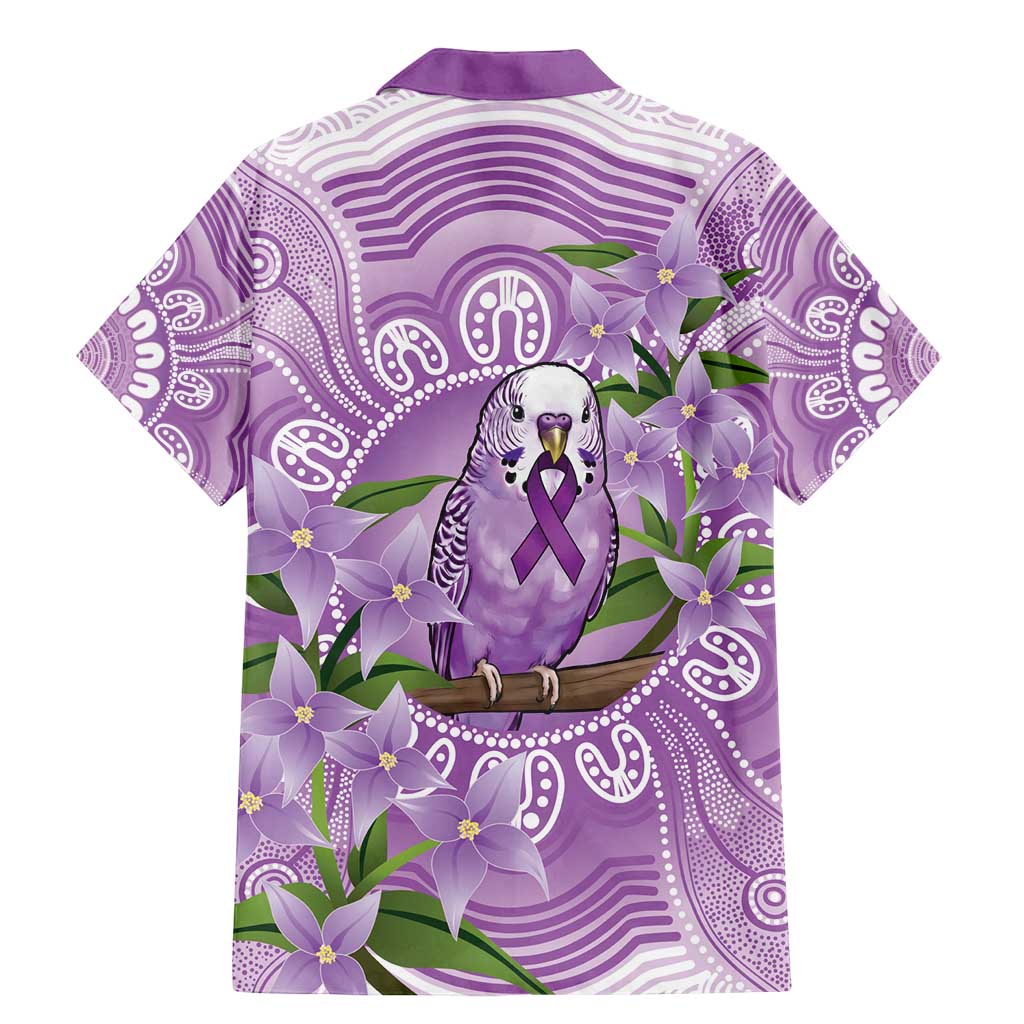 Epilepsy Awareness Budgerigar Australia Family Matching Mermaid Dress and Hawaiian Shirt Budgie Purple Ribbon Boronia Aboriginal - Aussie Hoodie