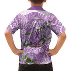 Epilepsy Awareness Budgerigar Australia Family Matching Off Shoulder Short Dress and Hawaiian Shirt Budgie Purple Ribbon Boronia Aboriginal - Aussie Hoodie