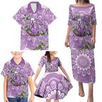 Epilepsy Awareness Budgerigar Australia Family Matching Puletasi and Hawaiian Shirt Budgie Purple Ribbon Boronia Aboriginal - Aussie Hoodie