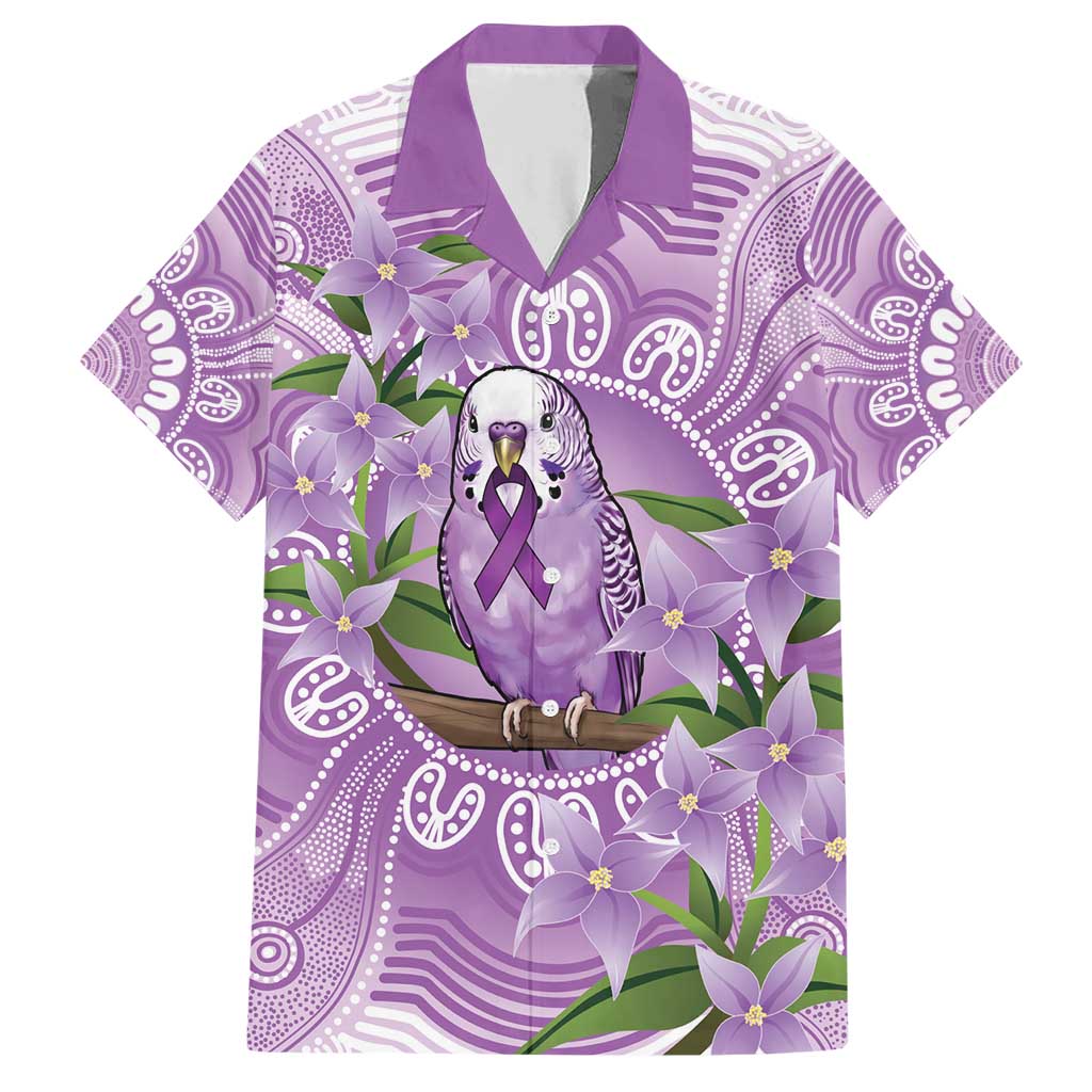 Epilepsy Awareness Budgerigar Australia Family Matching Short Sleeve Bodycon Dress and Hawaiian Shirt Budgie Purple Ribbon Boronia Aboriginal - Aussie Hoodie