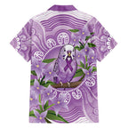 Epilepsy Awareness Budgerigar Australia Family Matching Short Sleeve Bodycon Dress and Hawaiian Shirt Budgie Purple Ribbon Boronia Aboriginal - Aussie Hoodie