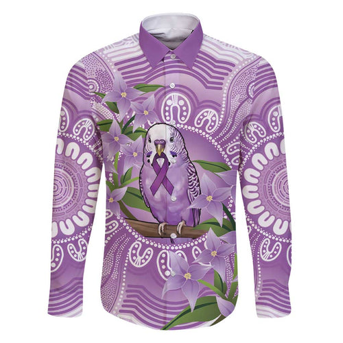 Epilepsy Awareness Budgerigar Australia Family Matching Short Sleeve Bodycon Dress and Hawaiian Shirt Budgie Purple Ribbon Boronia Aboriginal - Aussie Hoodie