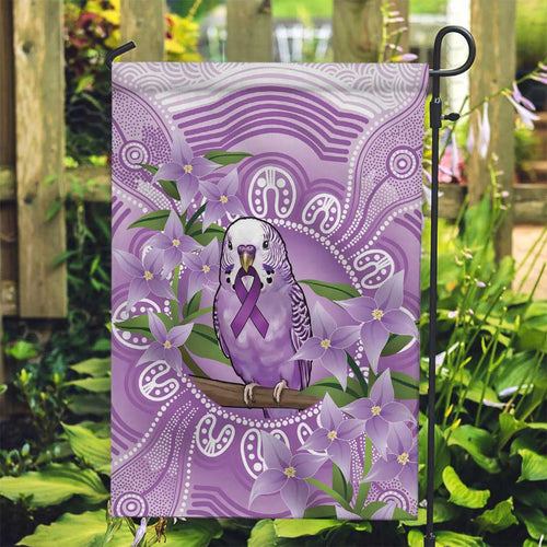 Epilepsy Awareness Budgerigar Australia Garden Flag Budgie Purple Ribbon Boronia Aboriginal - Aussie Hoodie