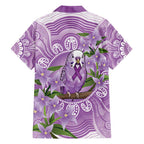 Epilepsy Awareness Budgerigar Australia Hawaiian Shirt Budgie Purple Ribbon Boronia Aboriginal - Aussie Hoodie