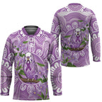 Epilepsy Awareness Budgerigar Australia Hockey Jersey Budgie Purple Ribbon Boronia Aboriginal - Aussie Hoodie