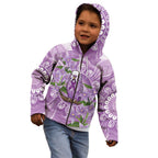 Epilepsy Awareness Budgerigar Australia Kid Hoodie Budgie Purple Ribbon Boronia Aboriginal - Aussie Hoodie