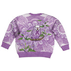 Epilepsy Awareness Budgerigar Australia Kid Ugly Christmas Sweater Budgie Purple Ribbon Boronia Aboriginal - Aussie Hoodie