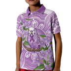 Epilepsy Awareness Budgerigar Australia Kid Polo Shirt Budgie Purple Ribbon Boronia Aboriginal - Aussie Hoodie