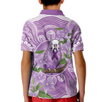 Epilepsy Awareness Budgerigar Australia Kid Polo Shirt Budgie Purple Ribbon Boronia Aboriginal - Aussie Hoodie
