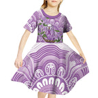 Epilepsy Awareness Budgerigar Australia Kid Short Sleeve Dress Budgie Purple Ribbon Boronia Aboriginal - Aussie Hoodie