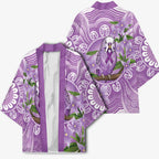 Epilepsy Awareness Budgerigar Australia Kimono Budgie Purple Ribbon Boronia Aboriginal - Aussie Hoodie