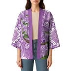 Epilepsy Awareness Budgerigar Australia Kimono Budgie Purple Ribbon Boronia Aboriginal - Aussie Hoodie