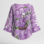 Epilepsy Awareness Budgerigar Australia Kimono Sleeve Blouse Budgie Purple Ribbon Boronia Aboriginal - Aussie Hoodie