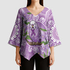 Epilepsy Awareness Budgerigar Australia Kimono Sleeve Blouse Budgie Purple Ribbon Boronia Aboriginal - Aussie Hoodie
