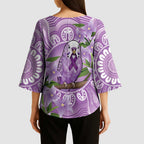 Epilepsy Awareness Budgerigar Australia Kimono Sleeve Blouse Budgie Purple Ribbon Boronia Aboriginal - Aussie Hoodie
