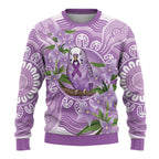 Epilepsy Awareness Budgerigar Australia Ugly Christmas Sweater Budgie Purple Ribbon Boronia Aboriginal - Aussie Hoodie