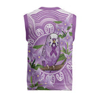 Epilepsy Awareness Budgerigar Australia Christmas Knitted V-Neck Vest Budgie Purple Ribbon Boronia Aboriginal - Aussie Hoodie