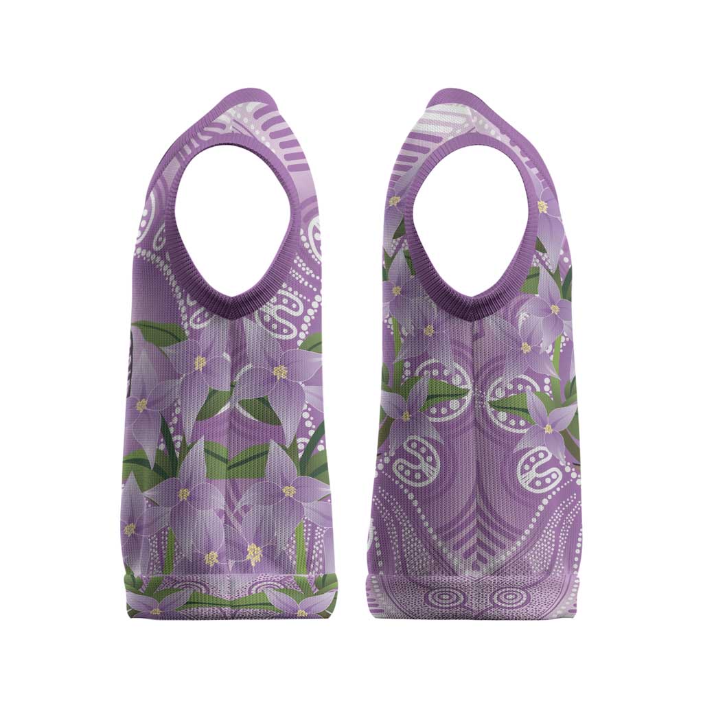 Epilepsy Awareness Budgerigar Australia Christmas Knitted V-Neck Vest Budgie Purple Ribbon Boronia Aboriginal - Aussie Hoodie