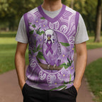 Epilepsy Awareness Budgerigar Australia Christmas Knitted V-Neck Vest Budgie Purple Ribbon Boronia Aboriginal - Aussie Hoodie